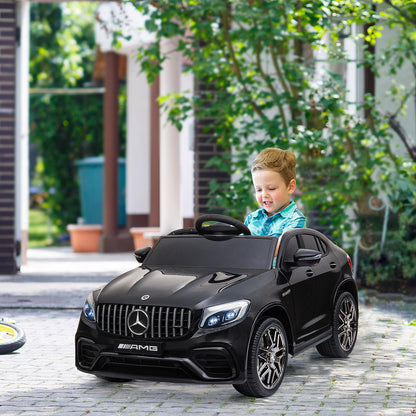 Licensed Ride-On Car: 12V Electric, Remote Control, Suspension Wheels, Black, Kids Powered Ride-On