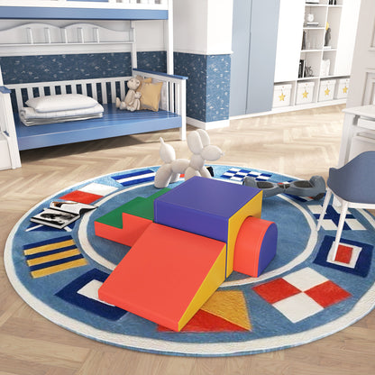 4 Piece Foam Play Set for Toddlers and Children, Classic Colour