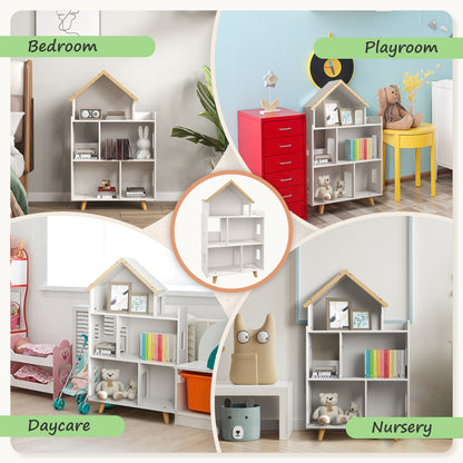 Toy Storage Organizer Cabinet 3 Tier Kids Bookshelf Playroom Room Nursery Kindergarten White