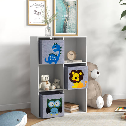 Toy Storage Organizer with 3 Nonwoven-Fabric Drawers for Childrens Room Playroom Hallway White