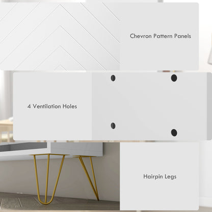 Shoe Storage Cabinet with 4 Flip Drawers Adjustable Shelf 16 Pairs of Shoes Cabinet White
