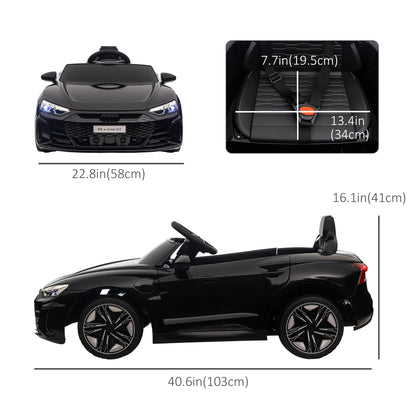 Kids Ride On Car 12V Battery Powered Remote Control Suspension Horn Music Lights Electric Toy Vehicle Black