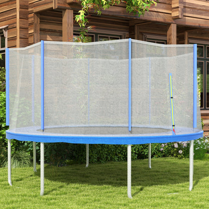 Trampoline Safety Net Enclosure for 14ft Round with 8 Straight Poles Black Poles Not Included