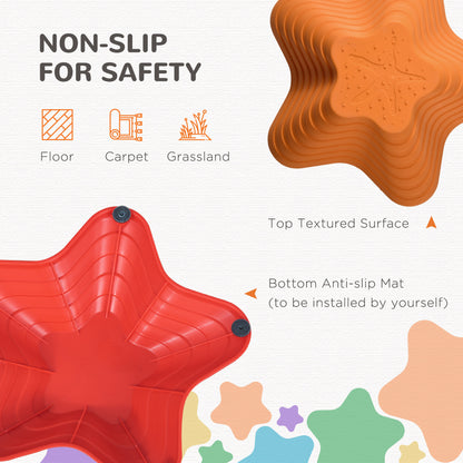 6PCs Kids Balance Stepping Stones Non-slip Bottom Starfish Design Obstacle Course Play
