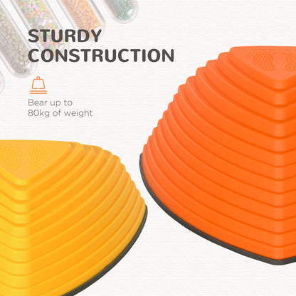 Kids Balance River Stones Obstacle Course Sensory Play Stones Outdoor Indoor Play for Ages 3-8