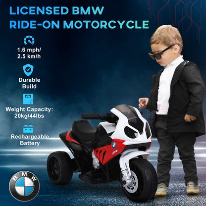 6V Kids Motorcycle Battery Powered Toddler Ride On with Headlight Music 3 Wheels Red