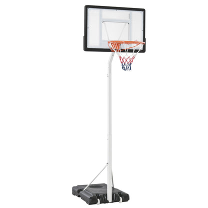 Portable Basketball Hoop, 7ft-8.5ft Height Adjustable Basketball System with Wheels & 35.5" Backboard for Youth Junior