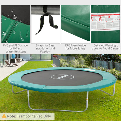 14FT Trampoline Safety Pad Replacement Jump Bounce Protection Cover Green