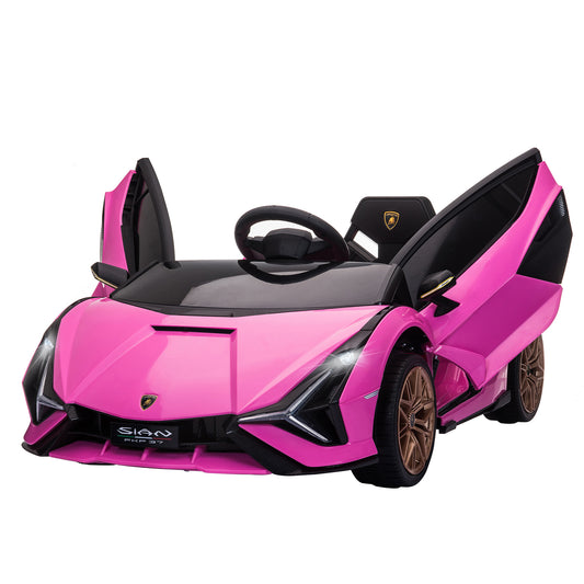 Compatible 12V Battery-powered Kids Electric Ride On Car Toy with Parental Remote Control Music Lights MP3 Pink Kids Crystal
