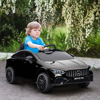 Mercedes-AMG Licensed 12V Ride on Car, Kids Electric Car with Remote Control, Spring Suspension, LED Lights, Black