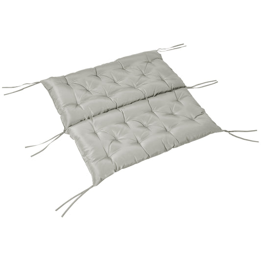 2-Seater Swing Chair Cushion Replacement with Backrest for Garden Bench Indoor Outdoor Use 39.4"x38.6" Grey
