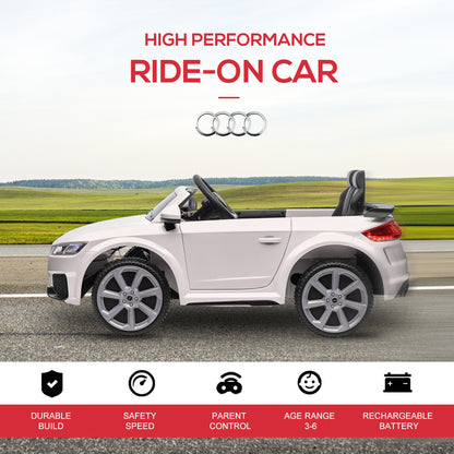 Licensed Ride-On Car: 6V Electric, Kids, Remote Control, Battery Powered, White