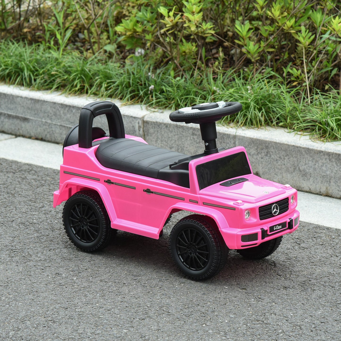 Luxury Cruiser: Baby Toddler Push Car, Mercedes-Benz G350 Licensed, Foot-to-Floor Ride-On, Pink Kids Crystal