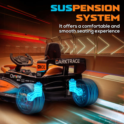 12V Kids Electric Car Ride On Suspension Music MP3 Remote Control 3-5 Years Orange Licensed Vehicle