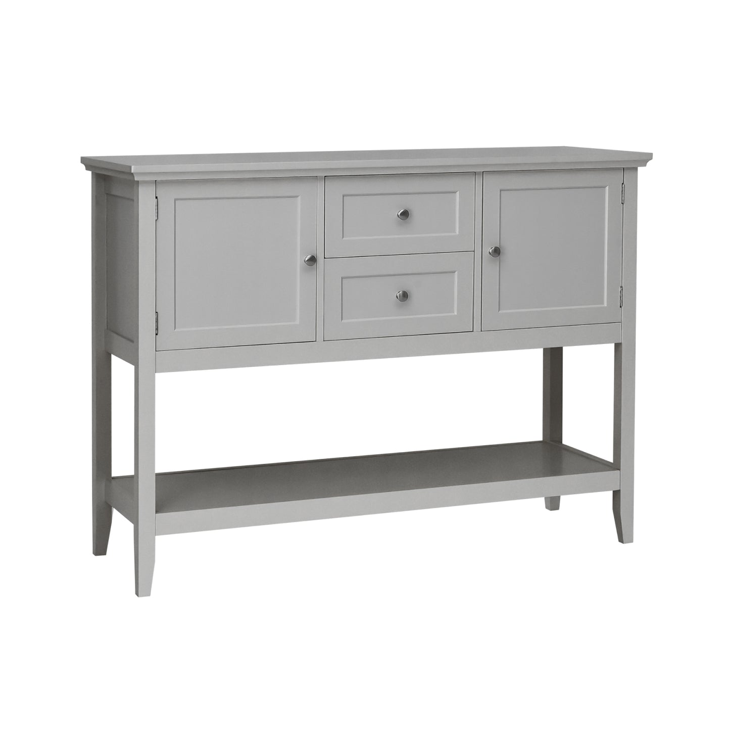 Wooden Sideboard Buffet Console Table  with Drawers and Storage-Gray Kids Crystal