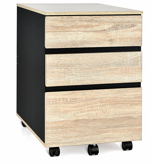 3-Drawer Mobile File Cabinet for Home Office Kids Crystal