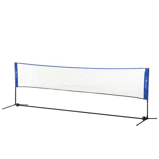14ft Badminton Net, Height Adjustable Outdoor Sports Net with Carry Bag, for Tennis, Pickleball and Volleyball Kids Crystal