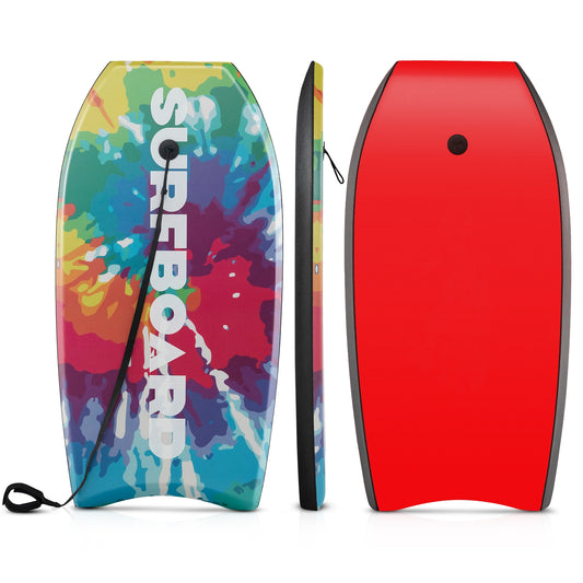 33/37/41 Inches Lightweight Body Board Boogie Board with EPS Core XPE Deck HDPE Bottom Multicolor1-L Kids Crystal
