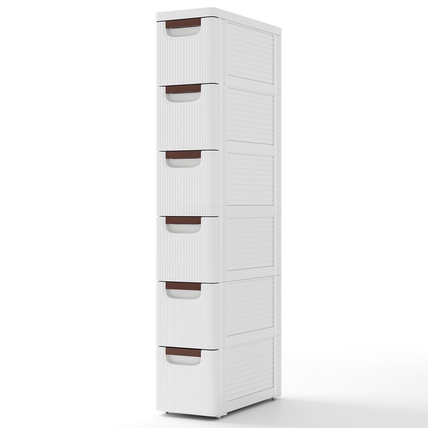 3/4/5/6-Drawer Rolling Organizer Unit Narrow Storage Cabinet with Built-In Wheels for Small Space-6-Drawer Kids Crystal