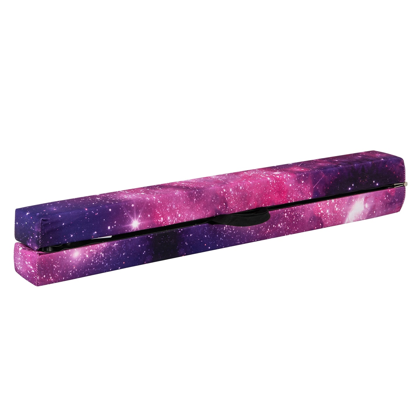 9 FT Folding Gymnastics Balance Beam with Anti-slip Base and Pine Wood Frame-Multicolor