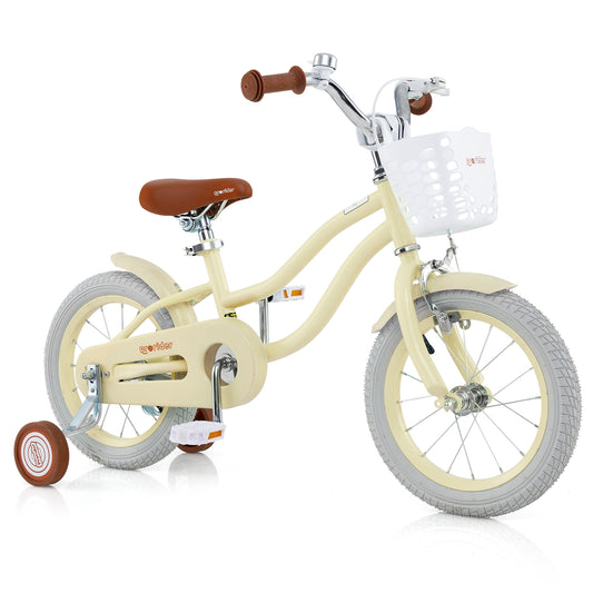 14 Inch Kids Bike Adjustable with Training Wheels Ages 3-8 Years Olds-14 inches Kids Crystal