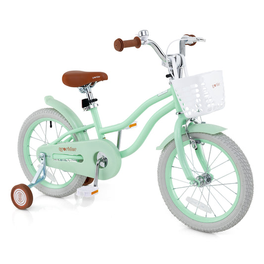 16 Inch Kids Bike with Adjustable Seat and Bell for Kids 3-8 Years Olds-16 inches Kids Crystal