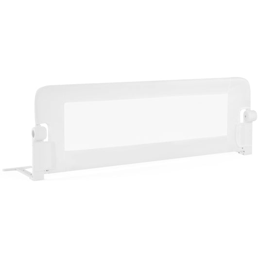 Foldable Bed Rail Swing Down Baby Bed Guard Rail-White Kids Crystal