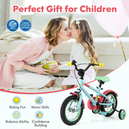 Kids Bike with Adjustable Handlebar and Saddle Blue-12 Inches