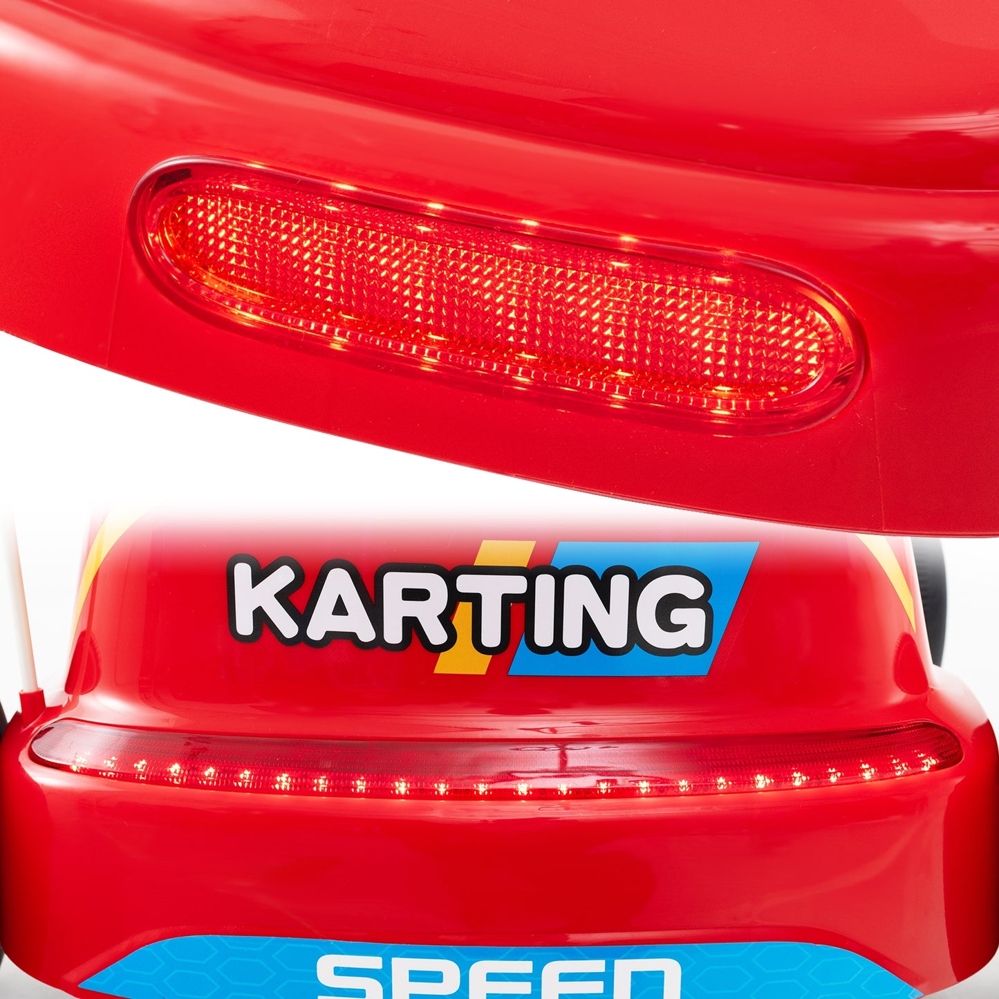 12V Electric Go Kart for Kids Race Toy with Remote Control and Music-Red