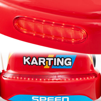 12V Electric Go Kart for Kids Race Toy with Remote Control and Music-Red