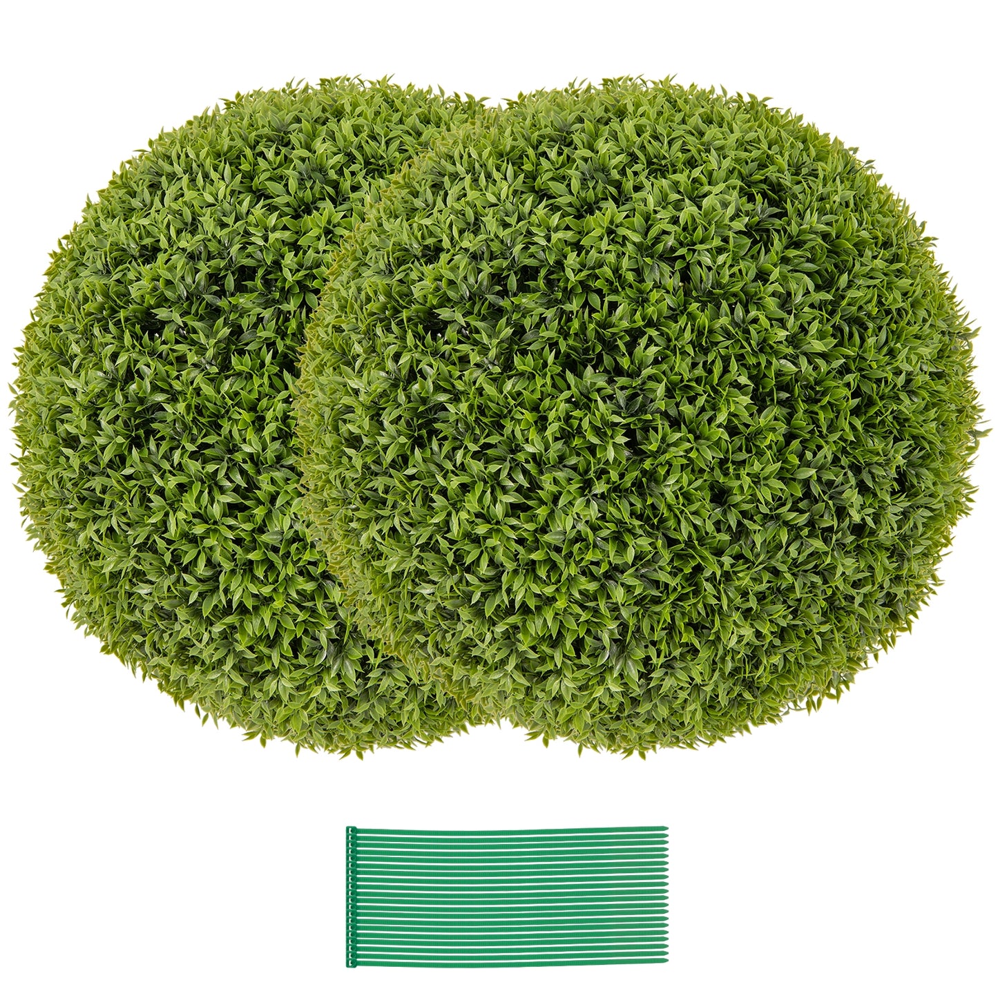 2 PCS 20 Inch Artificial Plant Boxwood Topiary Ball-M Kids Crystal