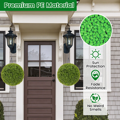 2 PCS 20 Inch Artificial Plant Boxwood Topiary Ball-M
