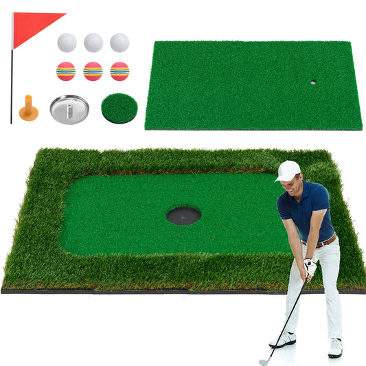 Floating Golf Green for Pool with 6 Golf Balls and Golf Flag Kids Crystal