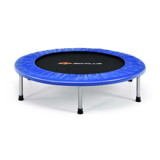 36 Inch Mini Folding Trampoline Portable Recreational Fitness Rebounder-Blue Kids Crystal