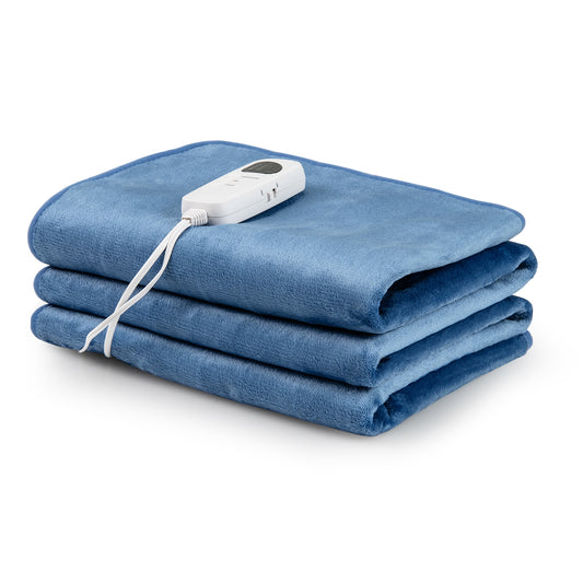 Electric Heated Mattress Pad with 5 Heating Levels and Overheat Protection-Blue Kids Crystal