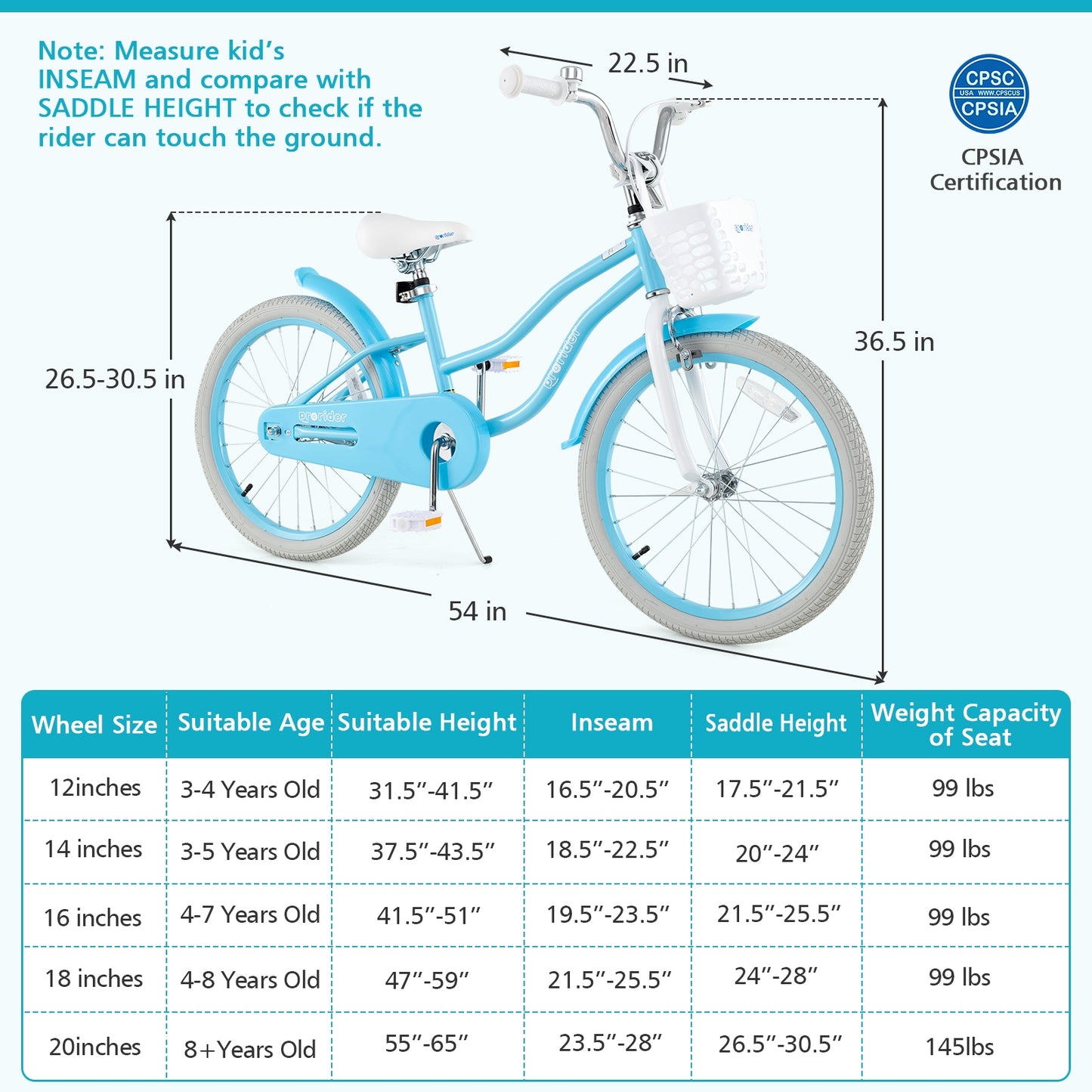20 Inch Kids Bike with Dual Brakes and Adjustable Seat Kids Crystal
