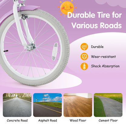 20 Inch Adjustable Kids Bike with 2 Brake System