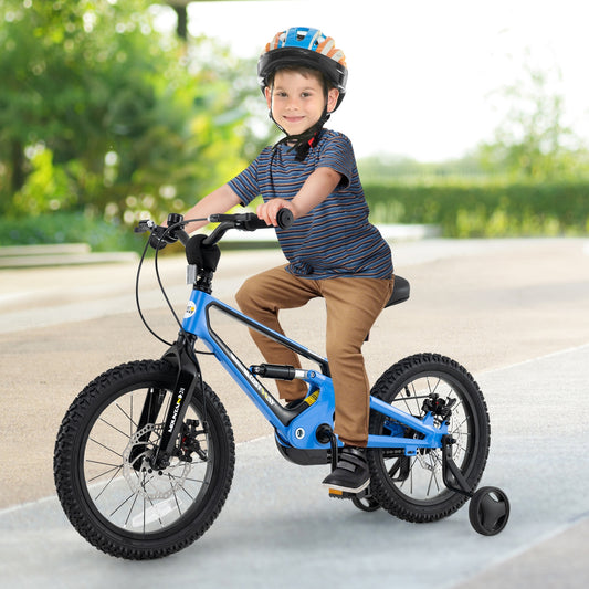 16 Inch Kids Bike Adjustable with Shock Absorber and Bell for Aged 4 to 7-16 inches Kids Crystal