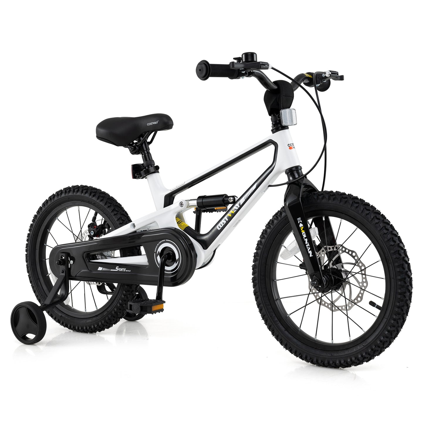 16 Inch Kids Bike Magnesium Alloy Bicycle Adjustable for Aged 4 to 7-16 inches Kids Crystal