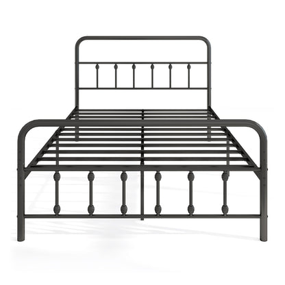 Bed Frame with Headboard and Under Bed Storage Black-Full Size