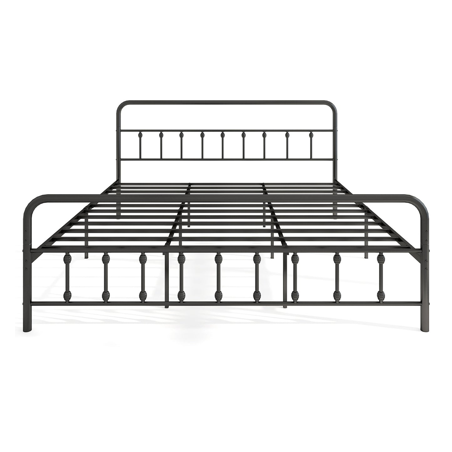 Bed Frame with Headboard and Under Bed Storage Black-King Size Kids Crystal