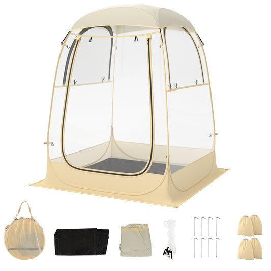 Instant Pop up Sports Tent with Carrying Bag and Floor Mat for 1-2/5-6 People-S Kids Crystal