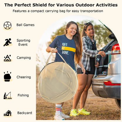 Instant Pop up Sports Tent with Carrying Bag and Floor Mat for 1-2/5-6 People-S