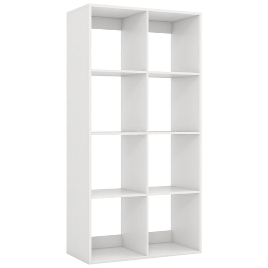 8 Cube Bookshelf with Back Guardrail for Living Room Bedroom-White Kids Crystal