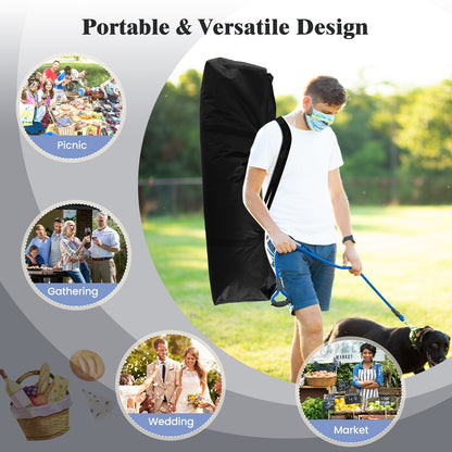 10 X 20 FT Pop up Canopy Tent Foldable Portable Outdoor Gazebo with Carry Bag-Gray