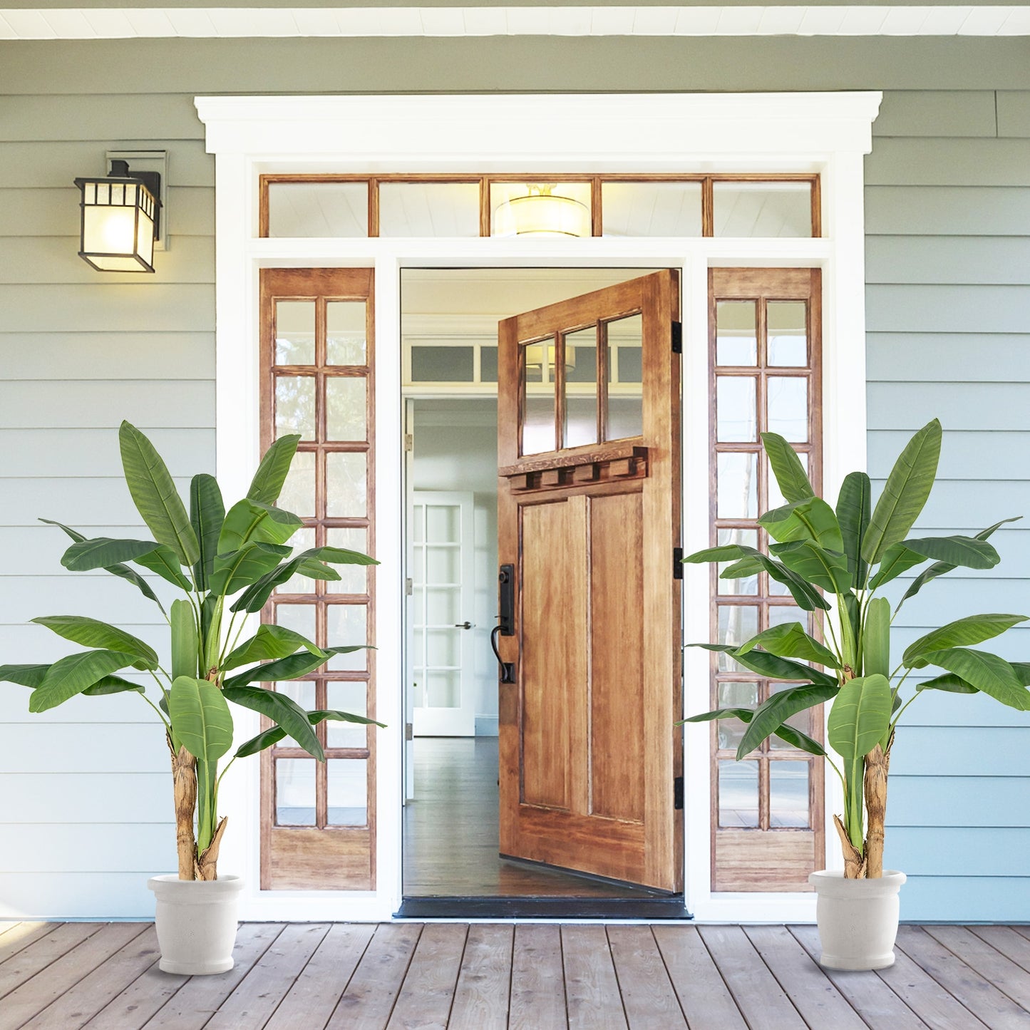 5.3 Feet Tall Bird of Paradise Artificial Plant Faux Banana Leaf Tree Kids Crystal