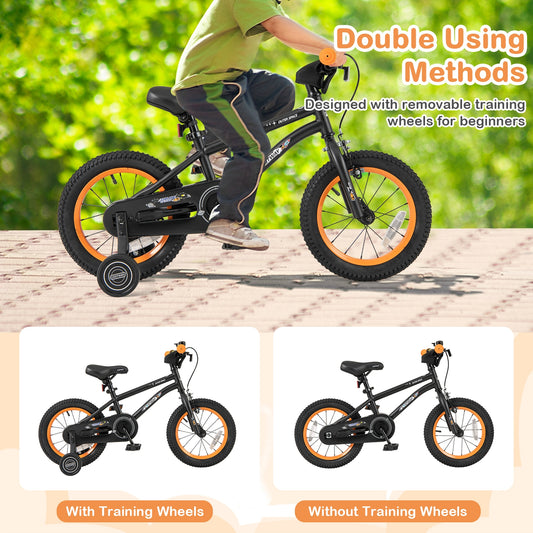 14-Inch Kids Bike Sport Bicycle for 3-5 Years Old with Adjustable Seat-14 inches Kids Crystal