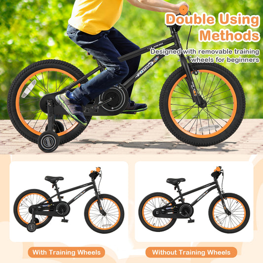18-Inch Kids Bike Sport Bicycle for 4-8 Years Old with Adjustable Seat-18 inches Kids Crystal