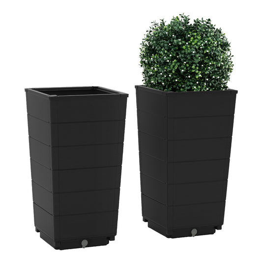 Modern Flower Planter for Front Porch and Lobby-Black Kids Crystal