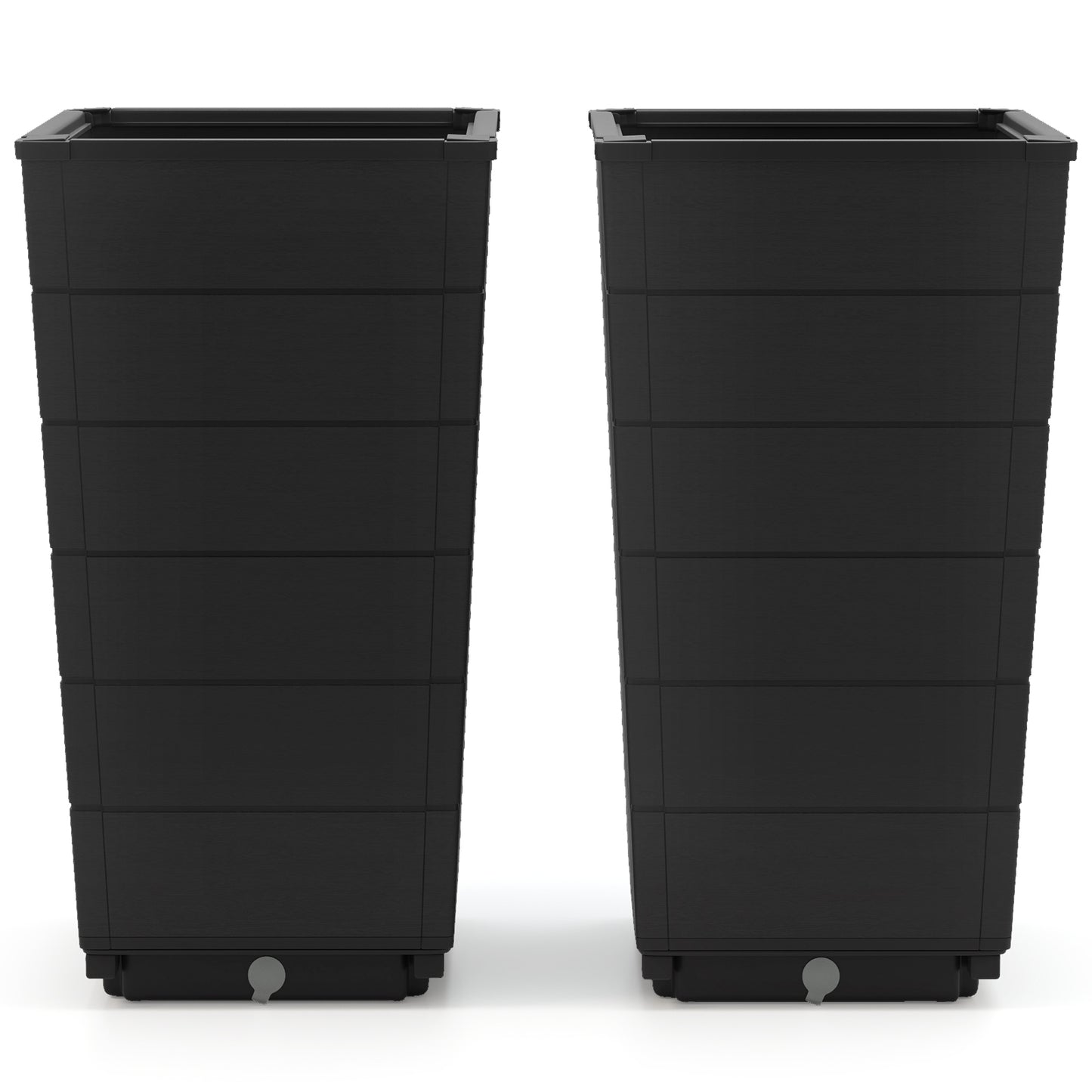 Modern Flower Planter for Front Porch and Lobby-Black Kids Crystal